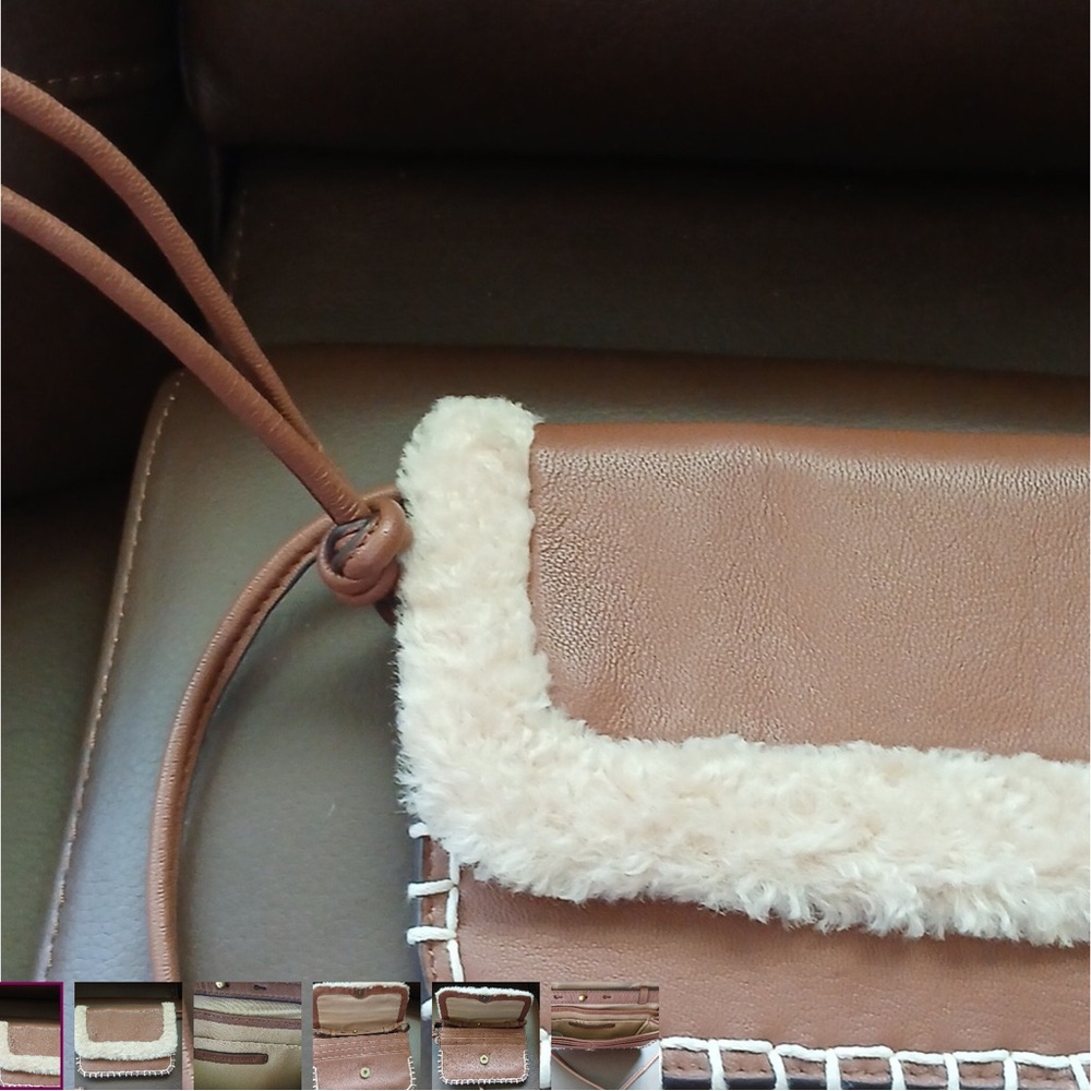 Lucky Brand Tan Crossbody Bag with Cream Trim - Picture 2 of 7